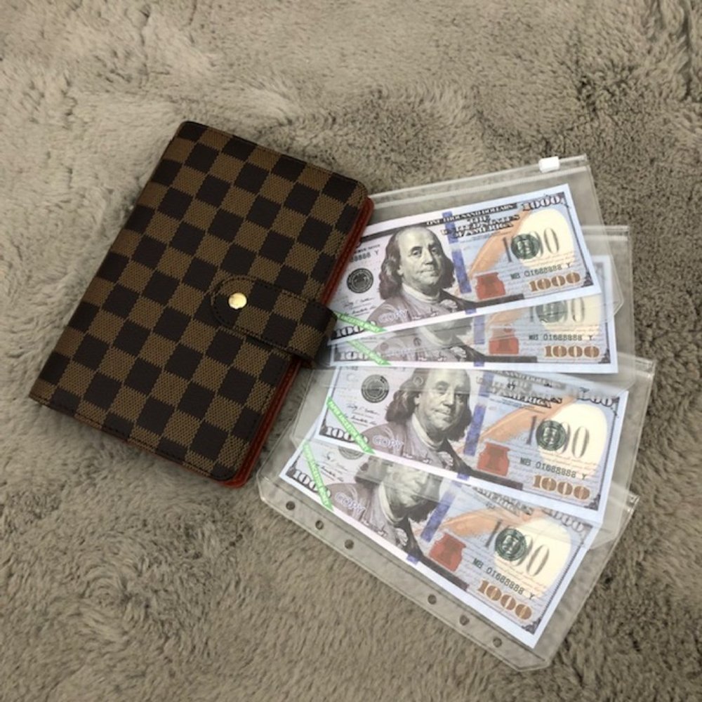 Brown Checkered A6 Planner Cover - Budget Binder - Picture 7 of 7